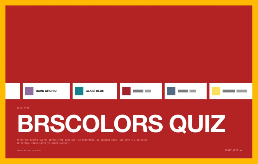 BRS Colors Quiz Page