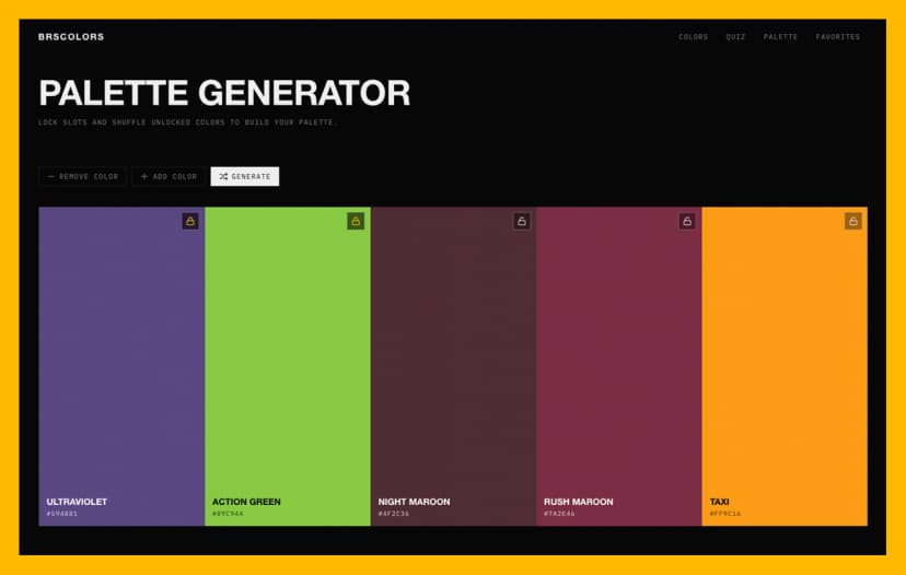 BRS Colors Color Palette Generator
