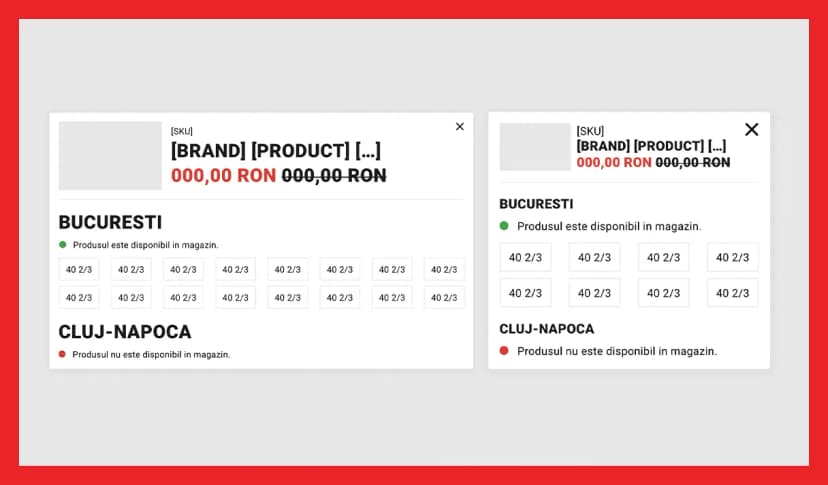 Initial mock-up (with placeholders) designed in Adobe XD